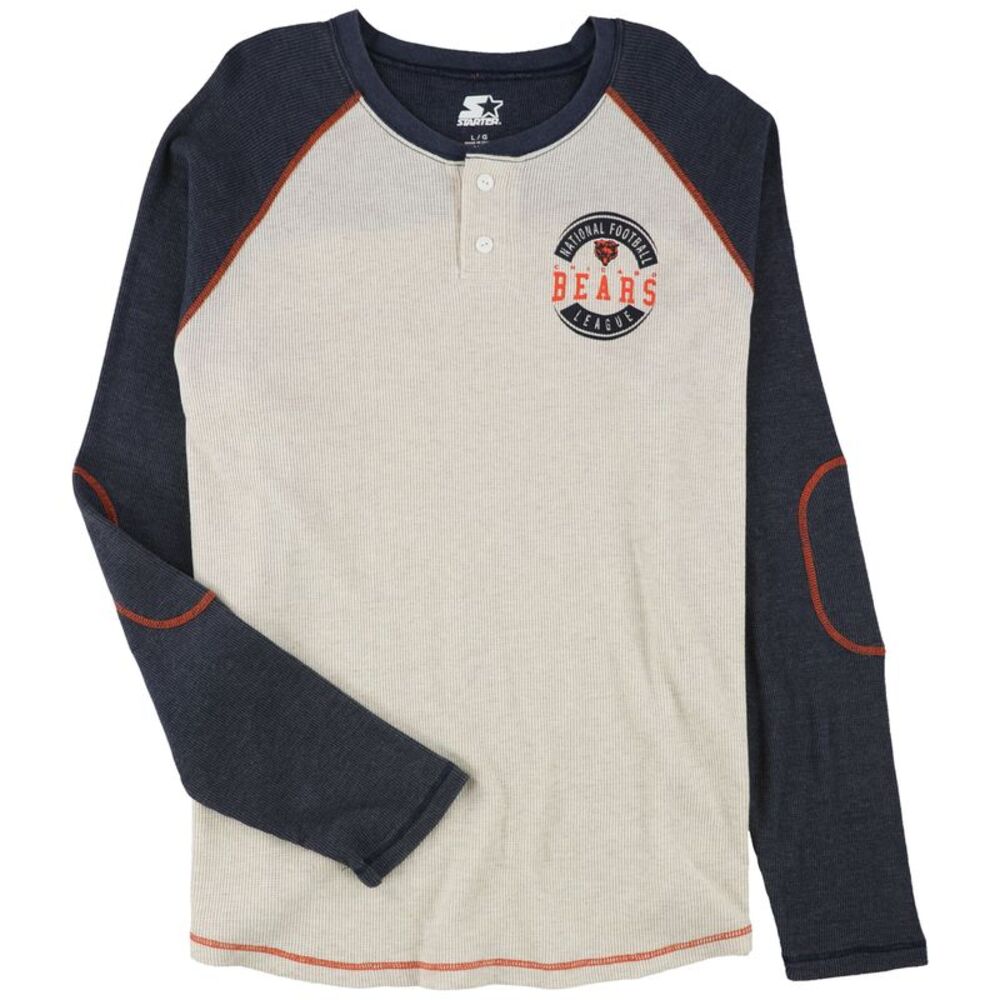 STARTER Mens Chicago Bears Henley Shirt, NWT